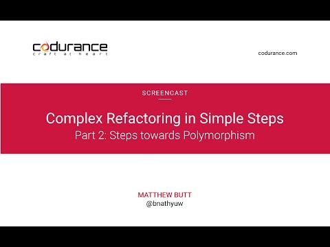 Complex refactoring in simple steps Part II