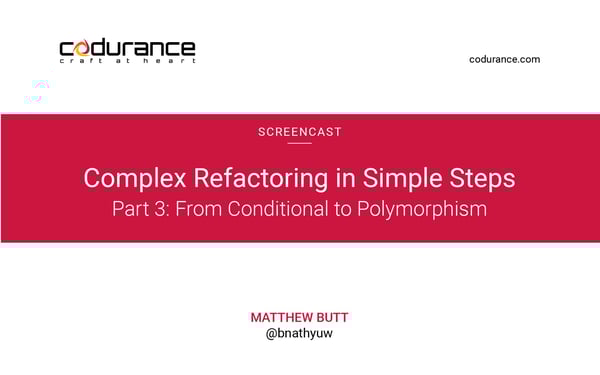 Complex refactoring in simple steps Part III