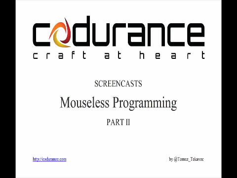 Mouseless programming part II