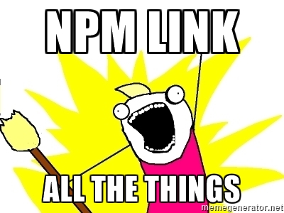 How to use 'npm link' to develop sharable components